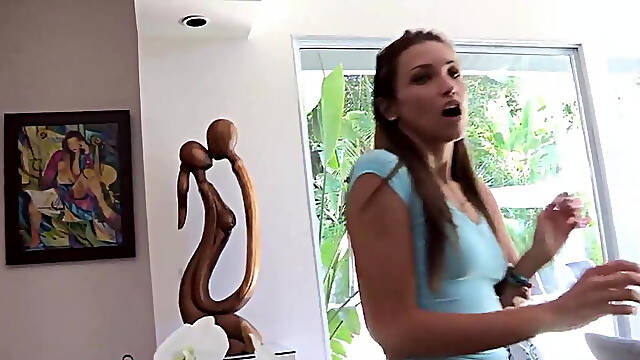 Pushing and shoving leads to these two small titty teens to tribe each other