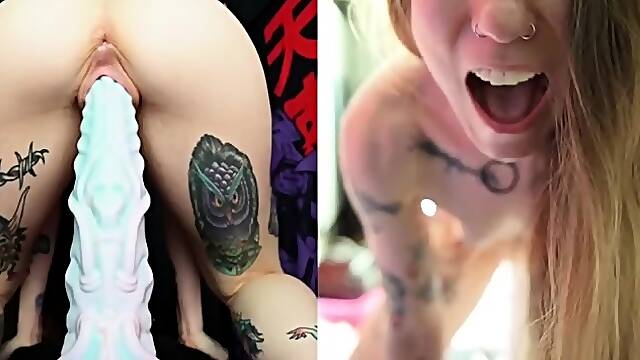 Pissing masturbating babe solo toy play