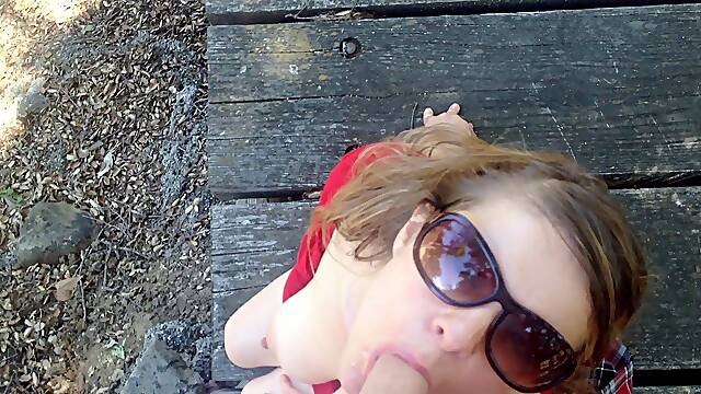 Blonde hooker blows hiker on trail - Erin Electra