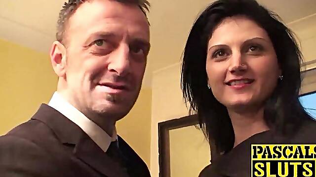 Hot romanian woman Eva Johnson takes a hard drill
