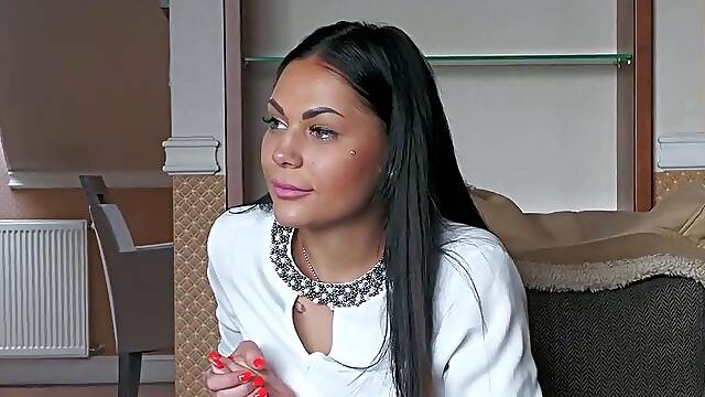 Sandra Blue A Busty Performs Boldly Under Pressure During