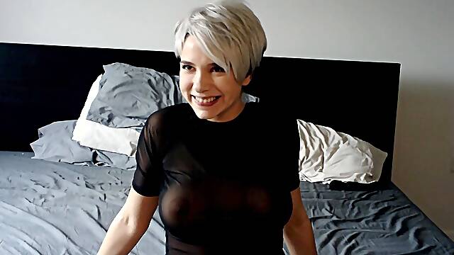 Blonde Beauty with Big Butt Masturbates Solo