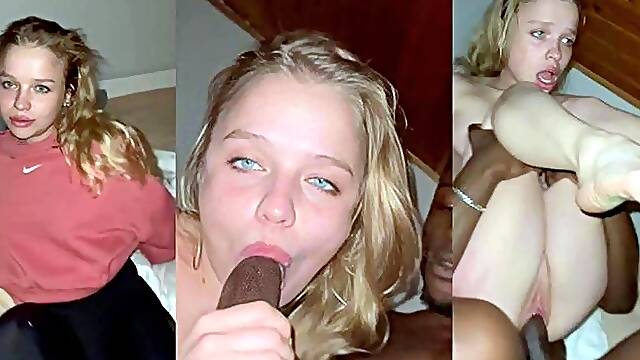 The Real Amateur Getting Pounded By Massive Black Cock