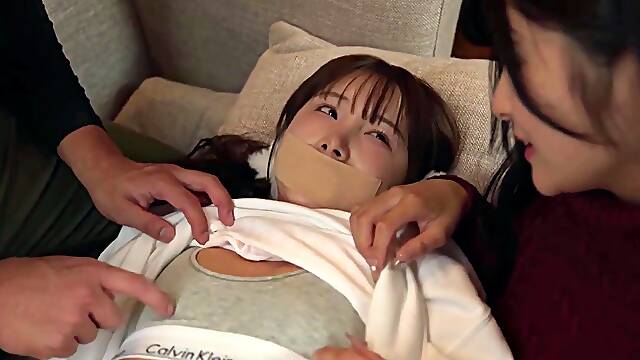 Nasty Japanese teen Yume Kyono in threesome fucking
