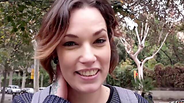 German Scout Casting: Tattooed Small Tits Slut Silvia Ruby Fucked Hard