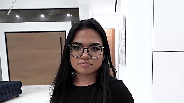 Small tits and smaller pussy make this Latina stepsis perfect