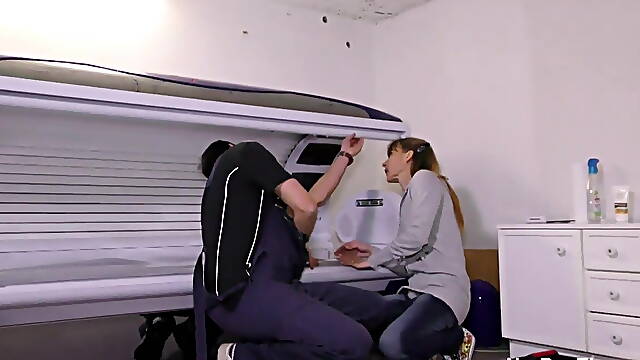 German MILF Steffi Fuck the Repairman when stepdad is away