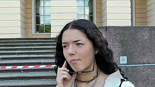 Public nudity and risky outdoor fuck, Public nudity scenes with raunchy sex adventures where naked girls have public sex full of ass fuck and extreme deep throat in process of giving a blowjob