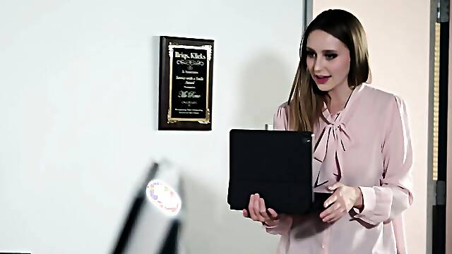Shy assistant finally have lesbian sex with her hot boss