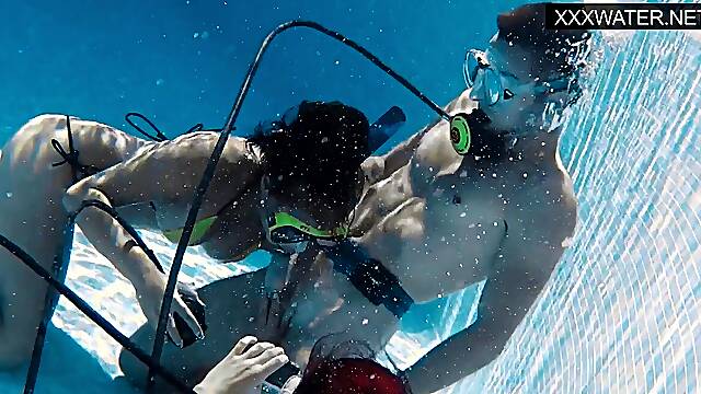Polina Rucheyok sucks and fucks underwater