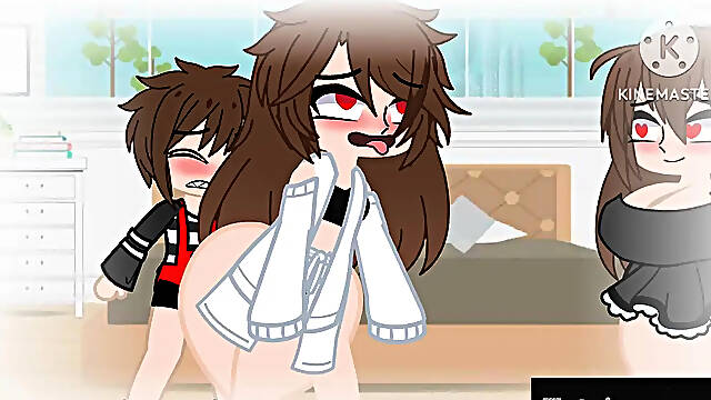 Chico wanks thinking of his biggest fantasy (Gacha Club)