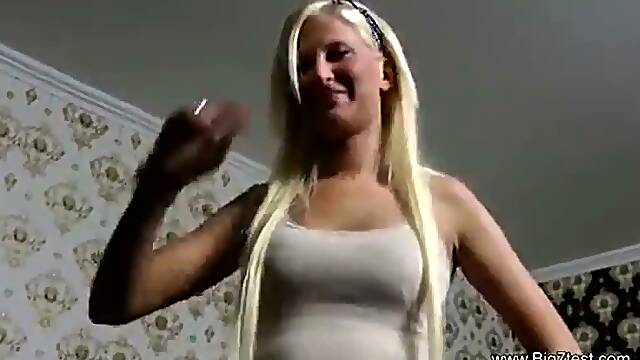 German Teen Bitch Casting and Blow Big Dick when Friend away