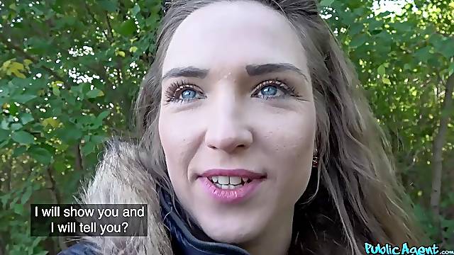 Money-loving bombshell gets copulated by the lake
