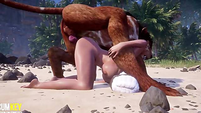 Dibujos Animados Monstruo, Playa Blowjob, Pelaje
