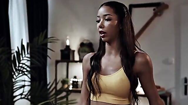Black Roommate Frozen by Mysterious Remote CG Hentai - Lia Lin Hardcore Time Stop Dream