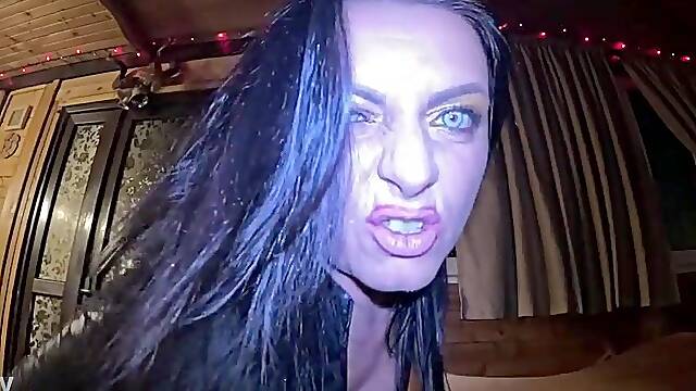 Dom Vampire JOI in Ebony Leather. Gooning, Spit Play and Obedience