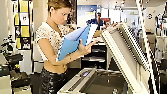 Charming Secretary Sucked a Large Rod and Get Drilled by His Boss