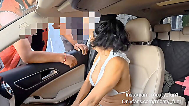 Wifey with a stranger in the car