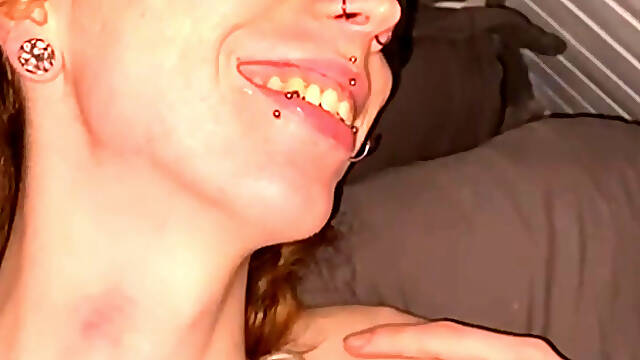 Punk trans babe fucks her alt wife by her pov