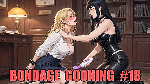 Bondage Gooning #18: Leather Mistress Rope Trance