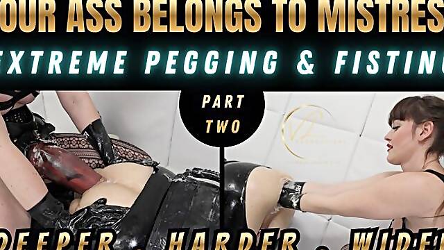 (1080P) YOUR ASS BELONGS TO MISTRESS PART 2. VIVIENNE LAMOUR SHOWS HER SKILLS WITH AN EXTREME DOUBLE FISTING AND PEGGING FOR HER GASMASKED OBEDIENT SLAVE