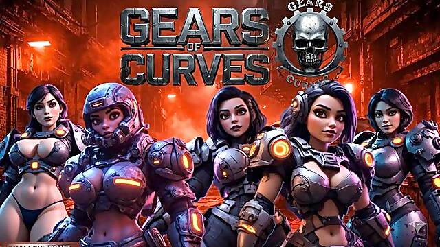 GEARS OF CURVES CLUB THICK GIRL BIG BOOTY COSPLAY