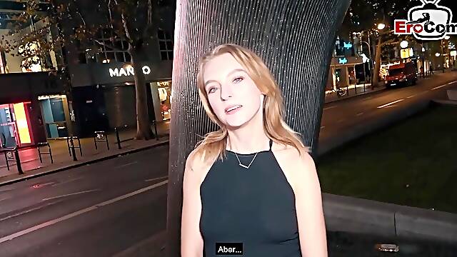 Shy 18yo Ukrainian teen dating in german street and picked up