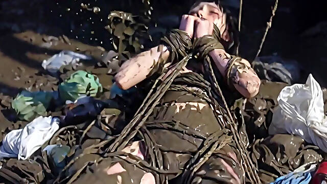 Trash Bondage Humiliation - Desperate Woman Craving Creampie