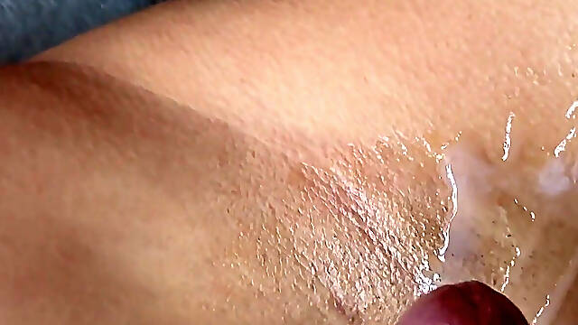 Armpit Cumshot on Cute Latina