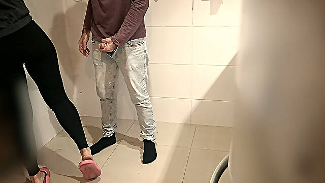 Hotwife Kitchen Quickie - Blowjob and Standing Fuck Ends in Her Mouth