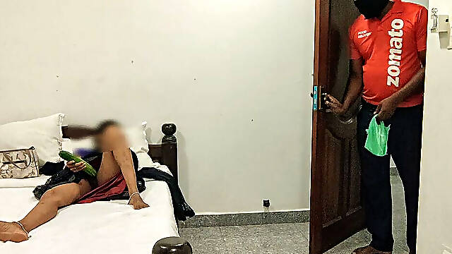 Zomato Boy Delivery Time Surprised Indian Women